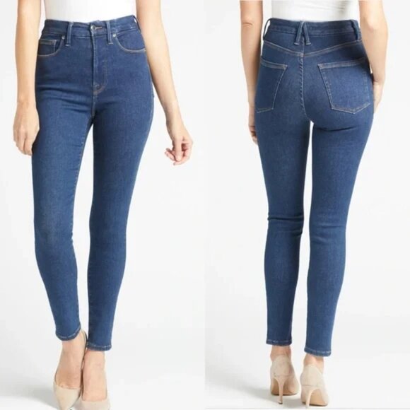 Good American Always Fits Good Legs Skinny Dark Wash Jeans - Picture 1 of 8